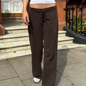 Brandy Melville Brown Hillary Soft Yoga Sweatpants